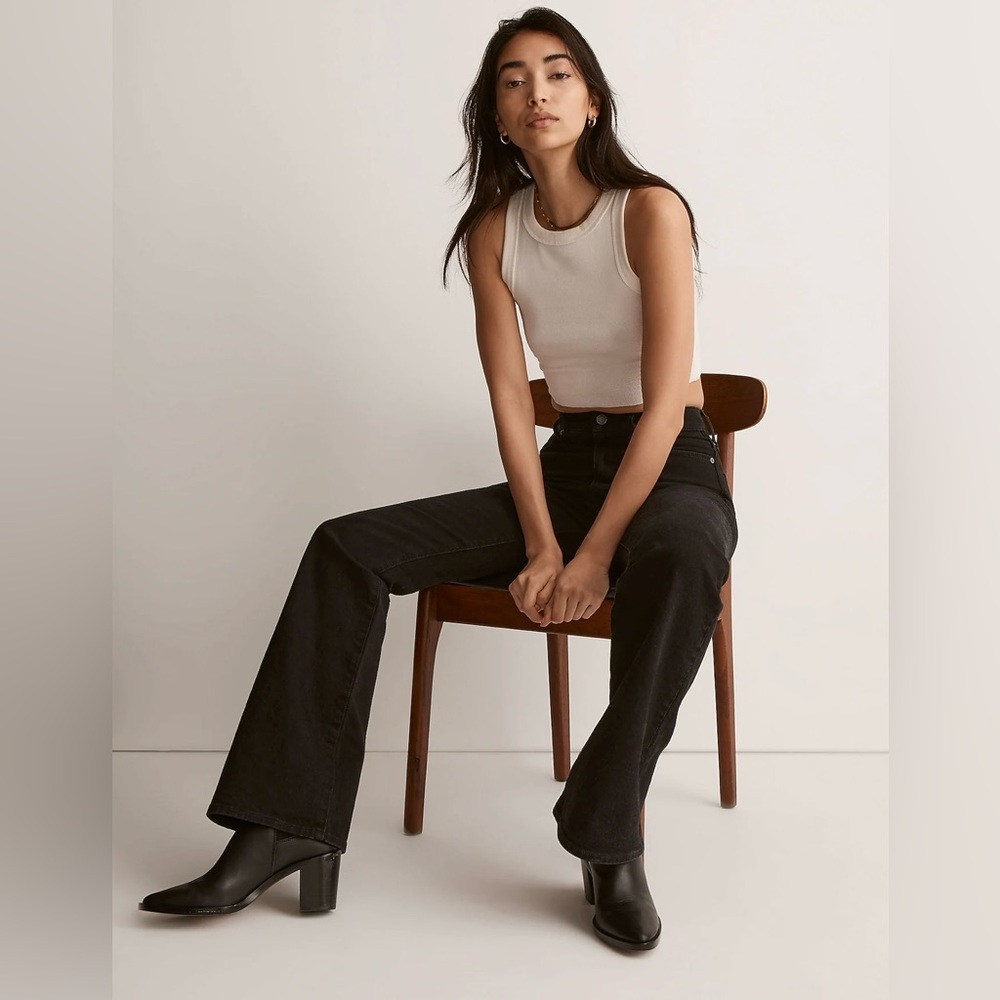 Madewell The Perfect Vintage Flare Jean in Sherborn Wash Black